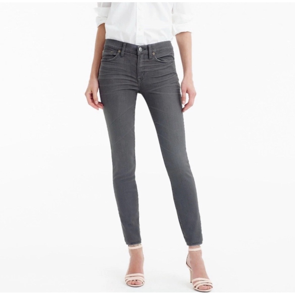 J. Crew Toothpick Charcoal Skinny Jeans